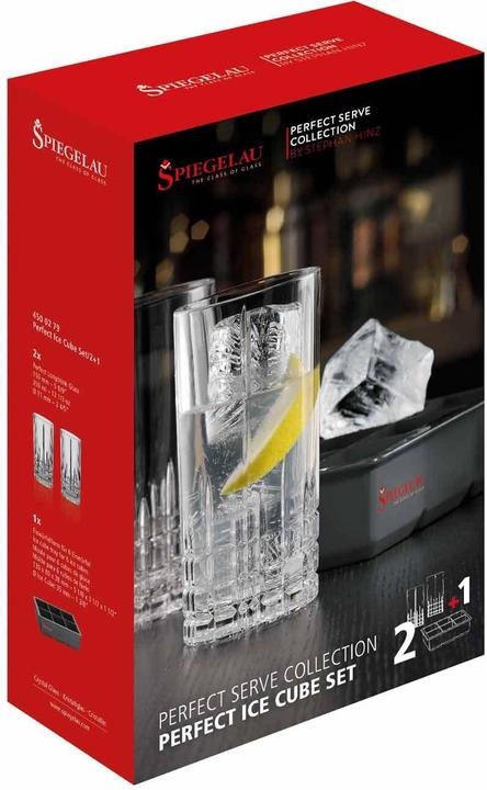 Actual product image Spiegelau Longdrink glasses + Perfect Serve ice cube tray (3.50 dl, 3 x, Long drink glasses)