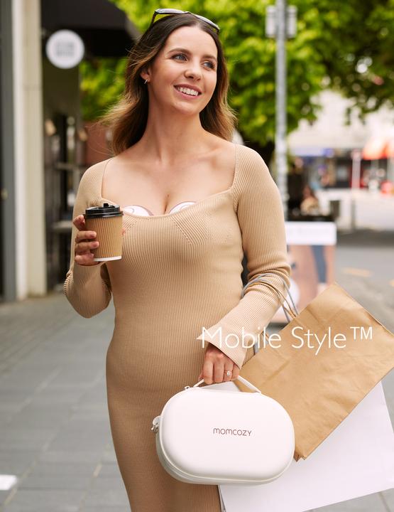 Actual product image Momcozy M6 Hands-free Breast Pump Red Double Packs