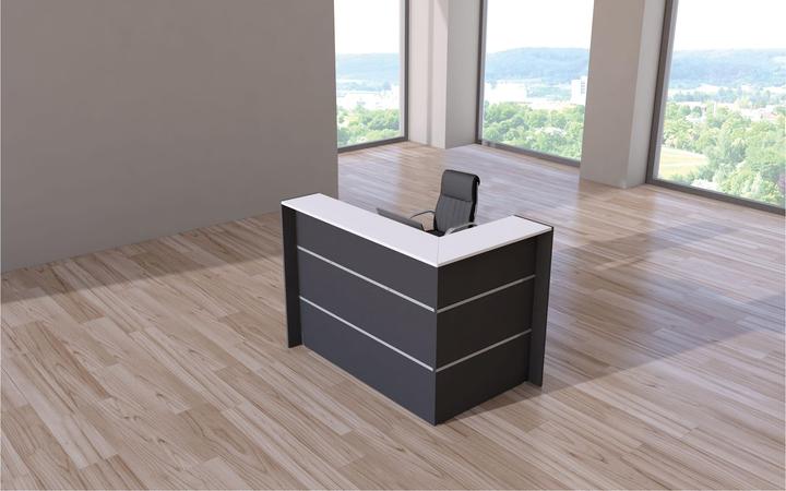 Produktbild Kerkmann BARI Empfangstheke anthrazit, weiss 150,0 x 95,0 x 108,0 cm (150 x 95 x 108 cm)