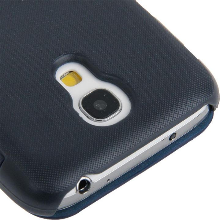 Produktbild König Design Handyhülle Tasche für Samsung Galaxy S4 mini i9190 dunkelblau gebürstet