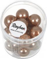 Actual product image Rayher Renaissance glass wax beads, 12mm ø, cashmere, 21