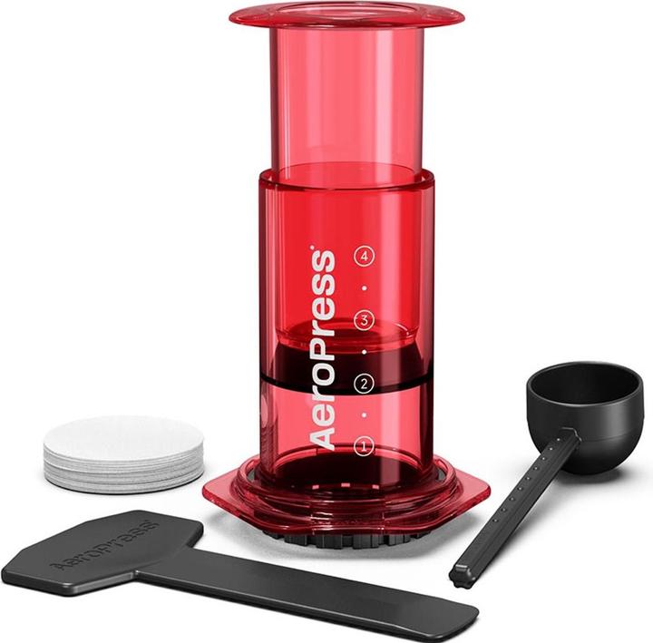 Actual product image Aeropress Coffee Maker, Clear Red (0.28 l)