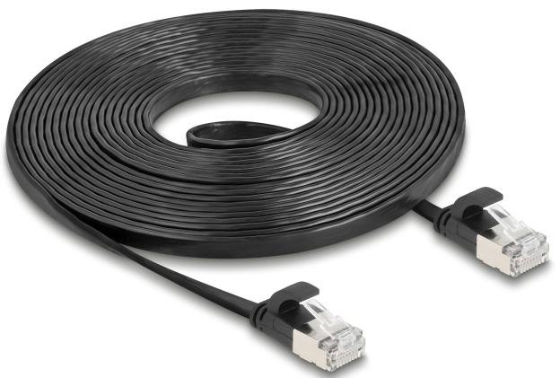 Produktbild Delock RJ45 Flachband Patchkabel Stecker zu Stecker Cat.6A 5 (U/FTP, CAT6a, 5 m)