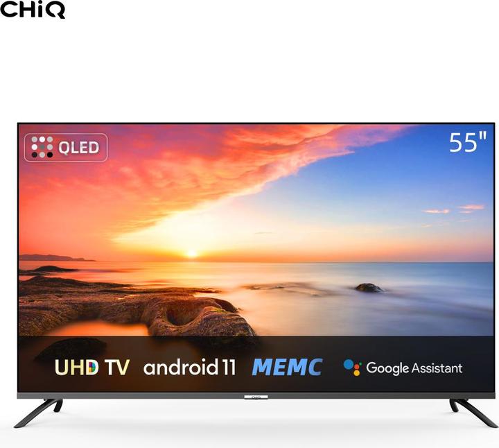 Actual product image CHiQ U55QM8V (139 cm(55 inch), black, UltraHD/4K, triple tuner, Android) (55", QLED, 4K)