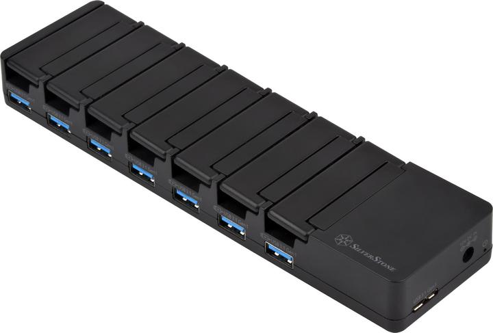 Produktbild Silverstone SST-UC03B-PRO - USB Lade Station, 7 Port - 36 Watt (USB-B, 7 Ports)