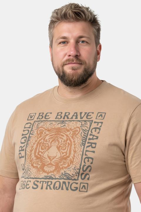 Produktbild Men+ T-Shirt, Halbarm, Brustprint (L)
