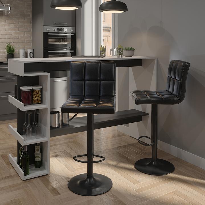 Produktbild Vicco Barhocker 2er Set Sena, Schwarz, 42 x 94 cm