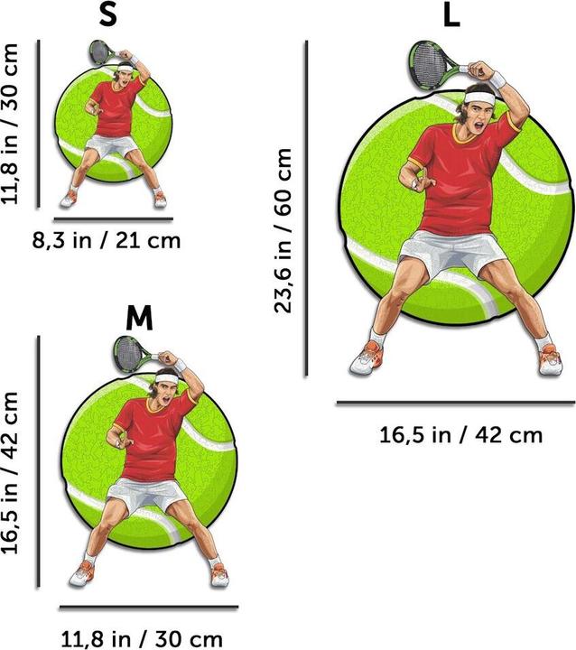 Produktbild Iconic Rafael Nadal - Tennis - Holz Puzzle Grösse L (500 Teile) (500 Teile)