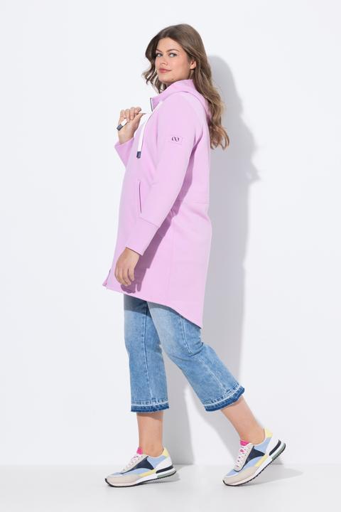 Produktbild Laurasøn Sweatjacke, lang geschnitten, Kapuze, Taillen-Tunnelzug hinten, Langarm (48)