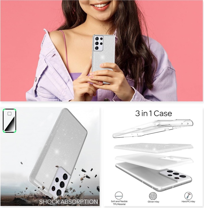 Actual product image Nalia Mobile phone cover (Samsung Galaxy S21 Ultra)