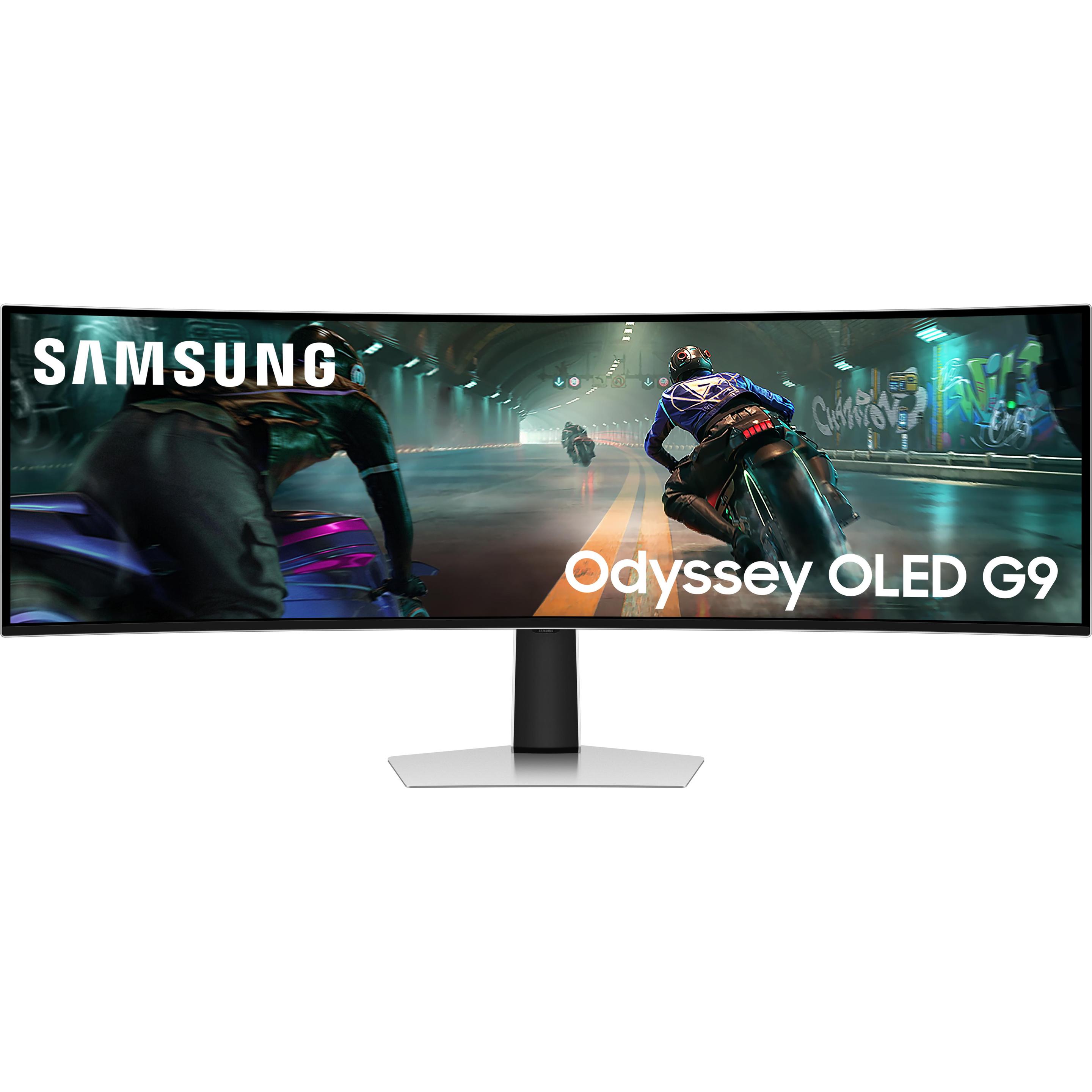 Samsung Odyssey G9 (5120 x 1440 Pixel, 49"), Monitor, Silber