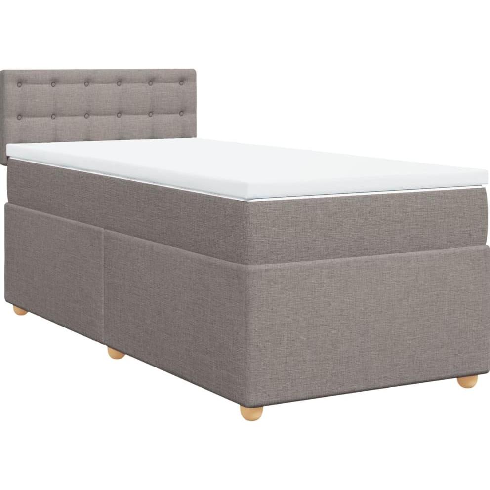 Thumbnail - VidaXL, Bett, Bo x springbett mit Matratze 90 x 200 cm Stoff (90 x 200 cm)