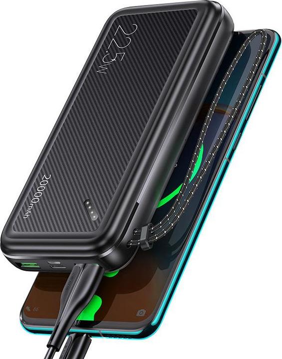 Immagine prodotto Usams Powerbank PB60 20000mAh 22.5W 2xQC3.0+PD Ricarica rapida czarny/nero 20KCD16801 (US-CD168) (20000 mAh, 22.50 W, 74 Wh)