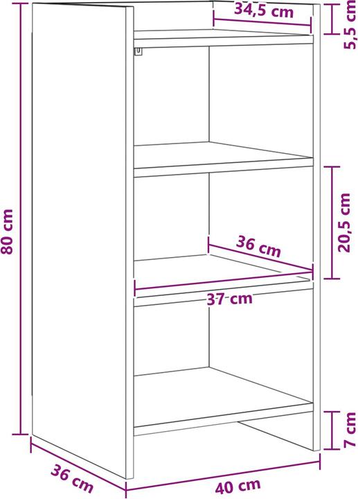 Produktbild vidaXL Modernes Sideboard (36 x 40 x 80 cm)