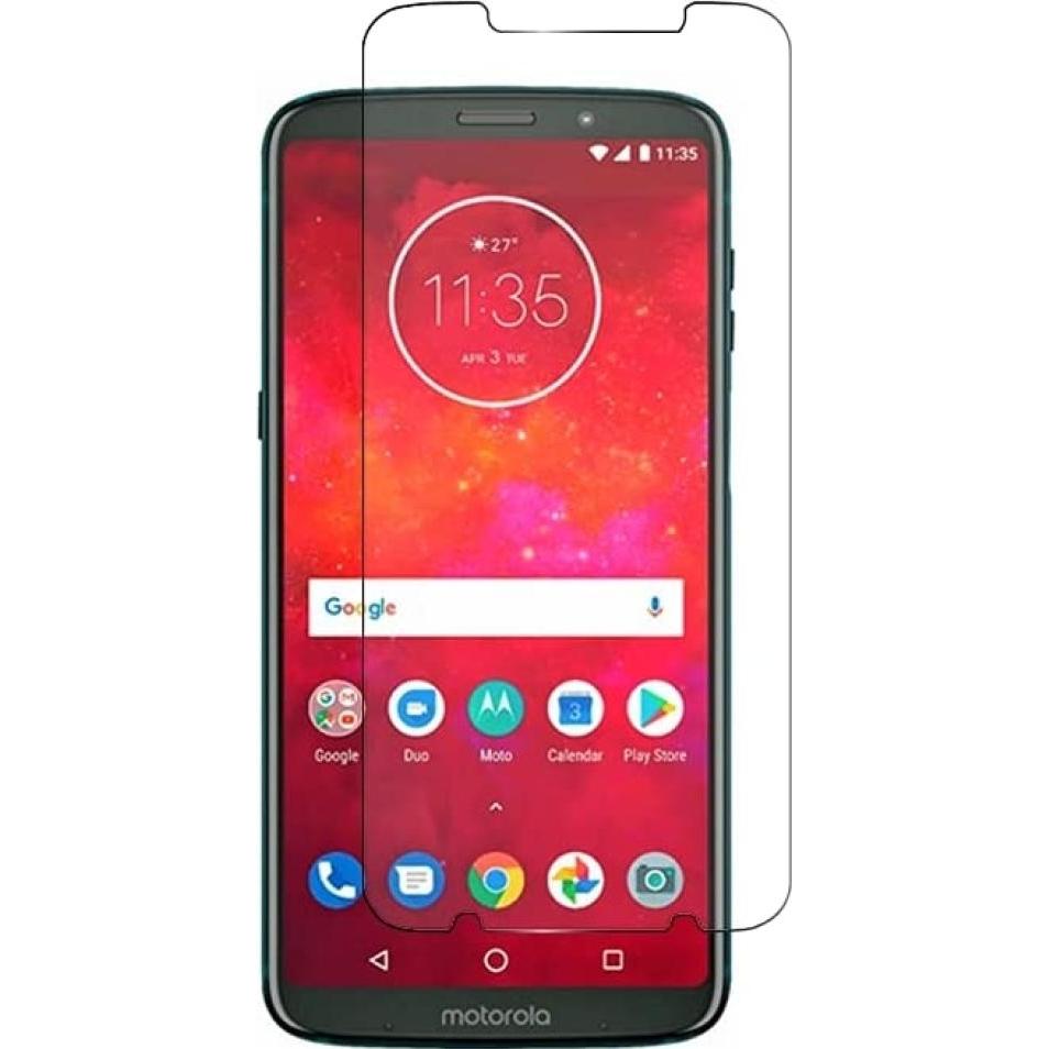 Screenguard Motorola Moto Z3 Play Panzerglas Schutzfolie Case Friendly Design (1 Stück, Motorola Moto Z3 Play), Smartpho...