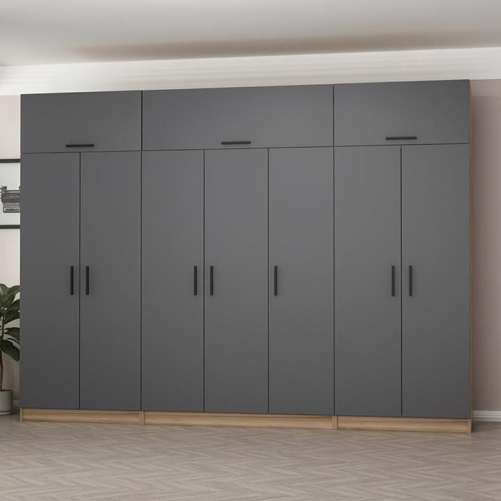 Image du produit Skye Decor Minar Kale Seven Door Wardrobe (315 x 52 x 235 cm)