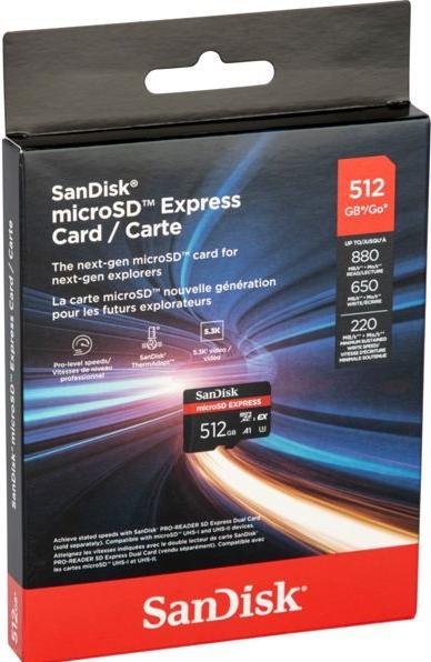Produktbild SANDISK Express (512 GB, microSD Express, U3, UHS-I)