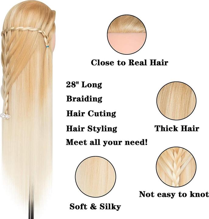 Actual product image DanseeMeibr Plus Frisierkopf mit Hochtemperaturfaser Haar
