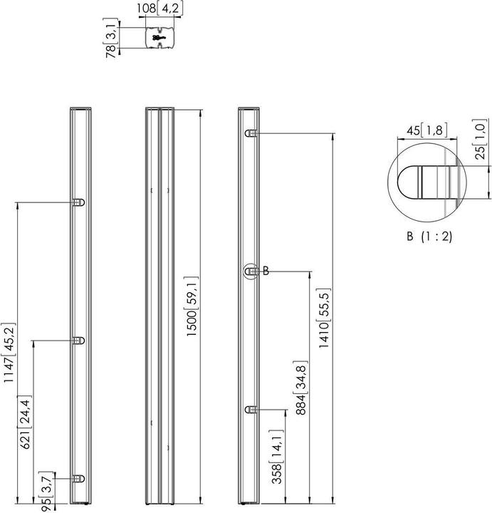 Actual product image Vogels PUC 2715 standpipe (Extension Pipe)