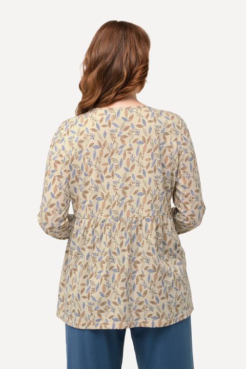 Produktbild Ulla Popken Schlafshirt, Blätter, V-Ausschnitt, Langarm (46, 48)