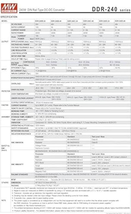 Image du produit MeanWell MEAN WELL GC160A48-R7B, 85 - 264 V, 160 W, 54.4 V, 2,95 A, RoHS, 72 mm (160 W)