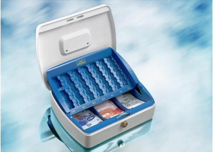 Actual product image Burg Wächter Cash box Office-Line W.255xH.75xD.200 mm white powder-coated steel incl. cylinder lock