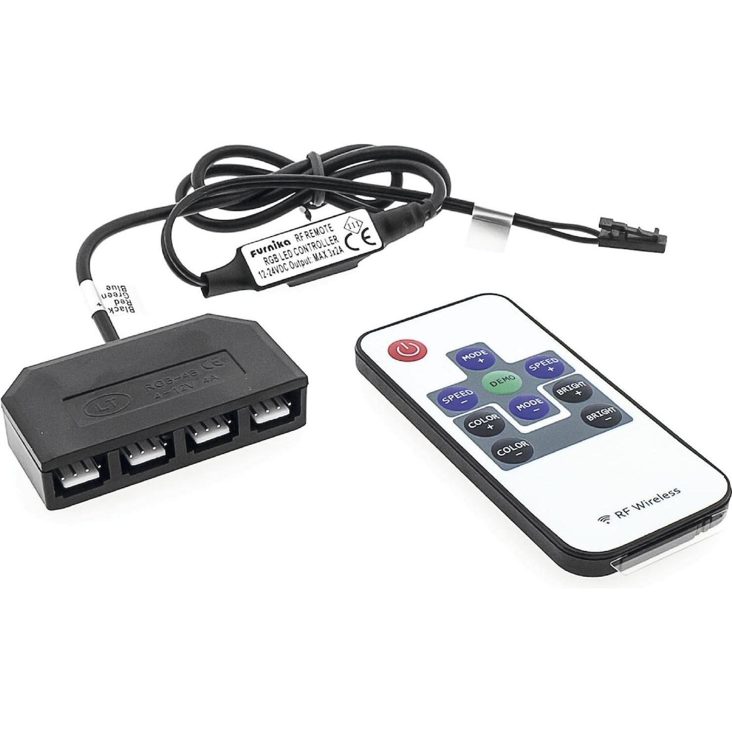 Furnika, LED Streifen, Funkfernbedienung Mini RGB inkl. Empfänger, 12 VDC max. 24 W (8.60 cm)