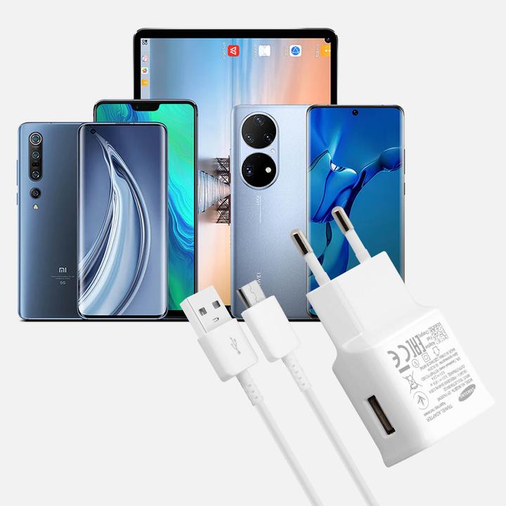 Actual product image Samsung EP-TA20 power adapter + EP-DG950 USB-C to USB cable (15 W, 1 portion)