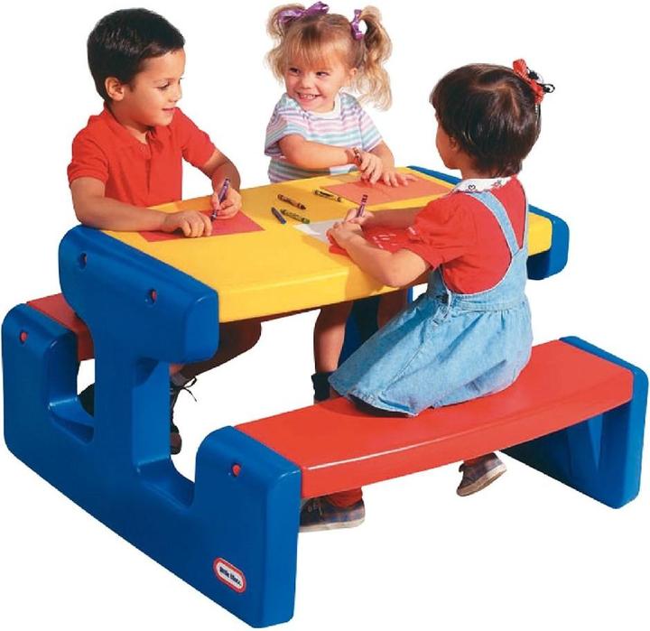 Little Tikes Large Picnic Table - Innen & Aussen - Blau - Rot - Gelb - Kunststoff - CE - 6 Person(...