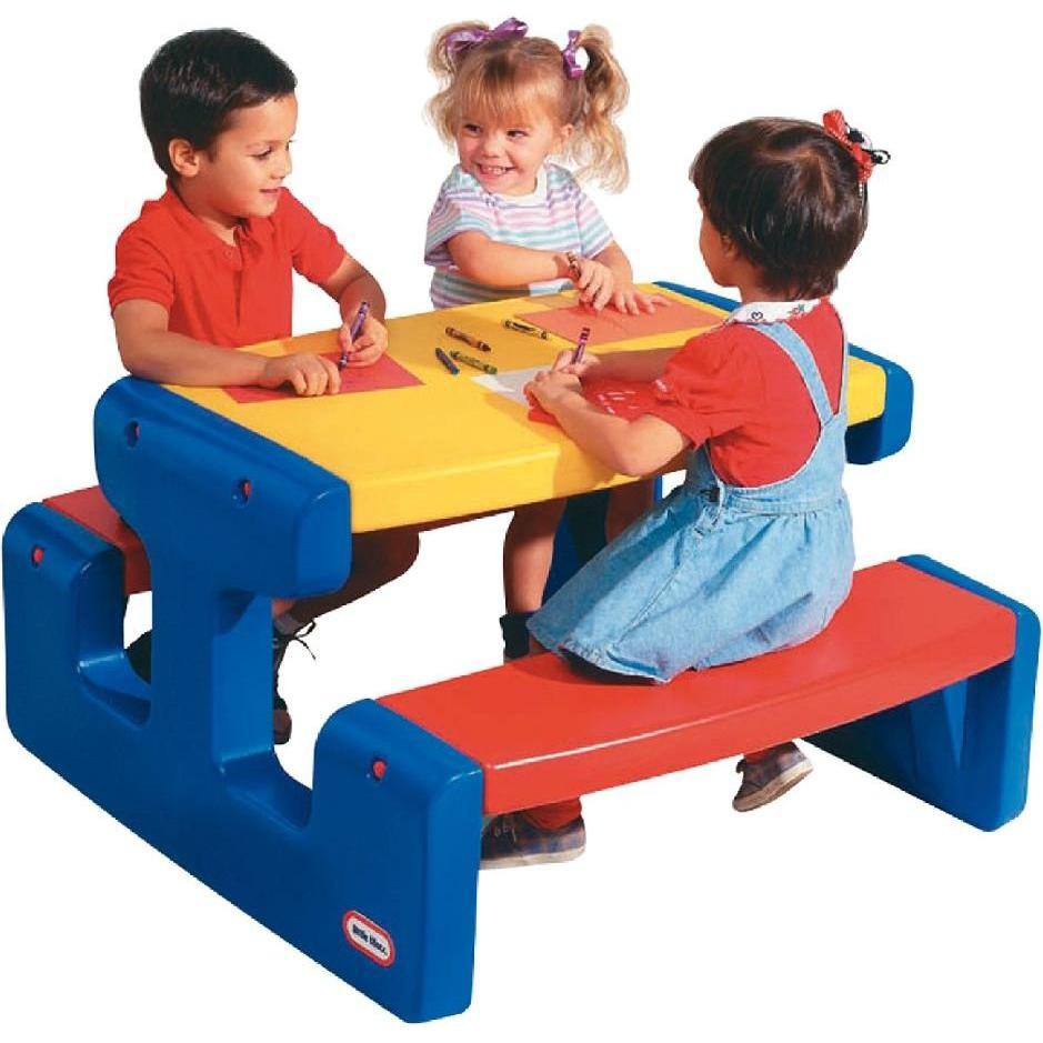 Little Tikes Large Picnic Table - Innen & Aussen - Blau - Rot - Gelb - Kunststoff - CE - 6 Person(...