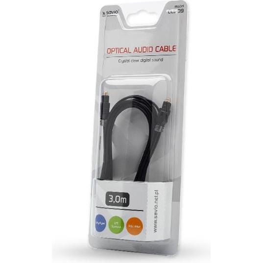Thumbnail - Savio CLS-09 Audio-Kabel TOSLINK (3 m, TOSLINK), Audio Kabel