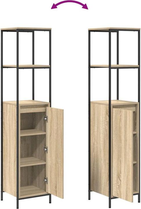 Produktbild vidaXL 3-teilige Badezimmermöbel Set Sonoma Eiche Holzwerkstoff