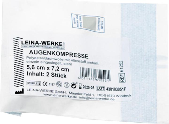 Image du produit Leina Compresses oculaires 5.6 cm x 7.2 cm / stériles / 1 pc.