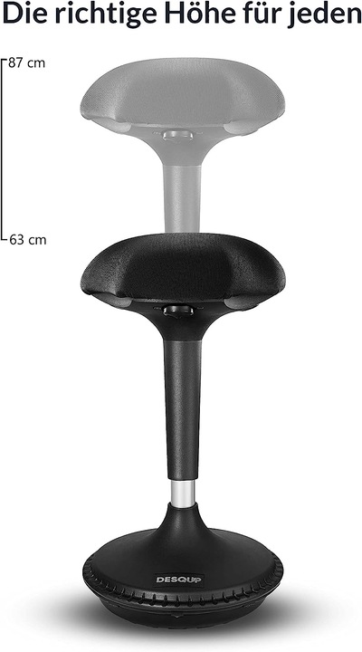 Actual product image Desqup Ergonomic sit & stand stool