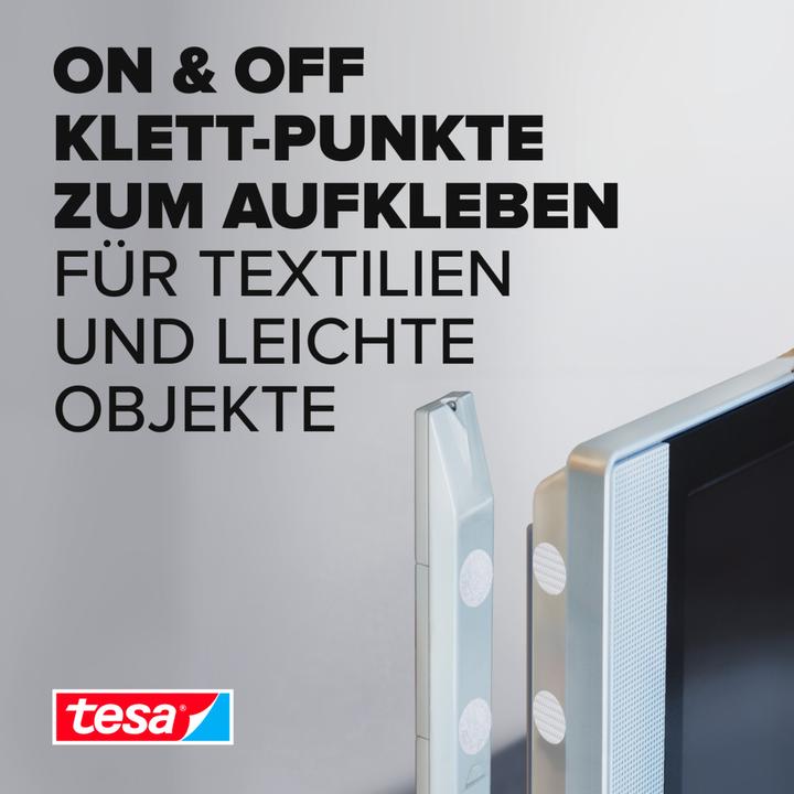 Produktbild tesa On&Off Klettpunkte, selbstklebend (16 mm)