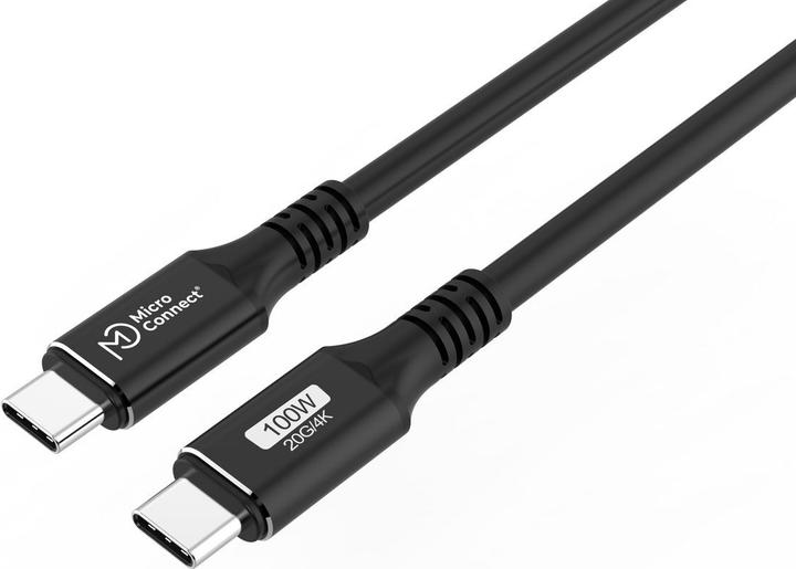 Actual product image MicroConnect Premium USB-C cable 1.5m (1.50 m, USB 3.2 Gen 2x2, 100 W)