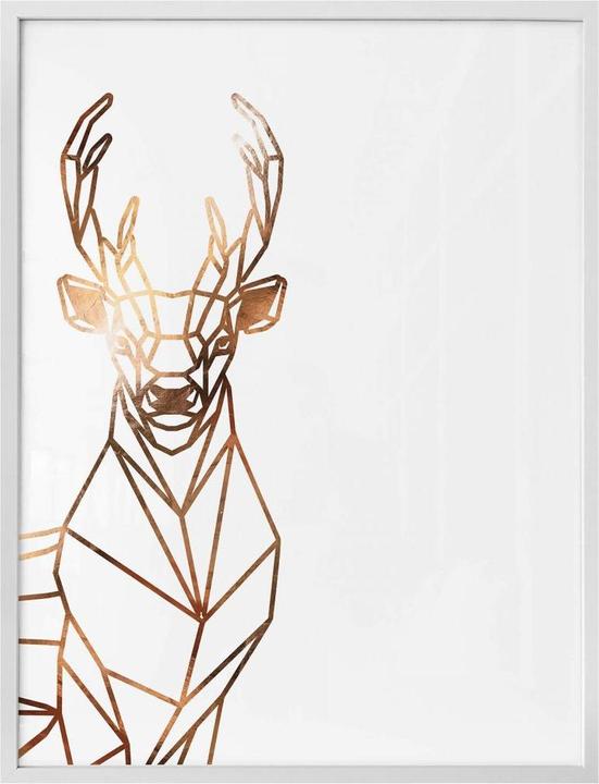 Image du produit Trenddeko Cerf origami - aspect cuivre (60 x 80 cm)