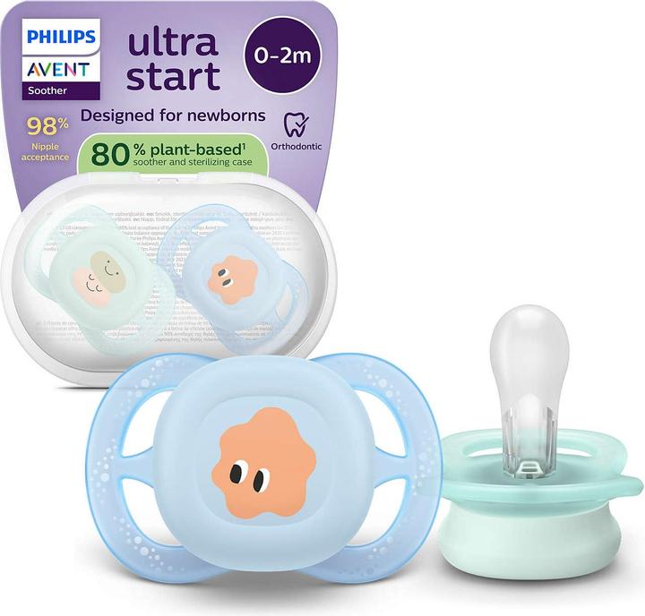 Actual product image Philips Avent Pacifier SCF075/14 ultra start (2x)