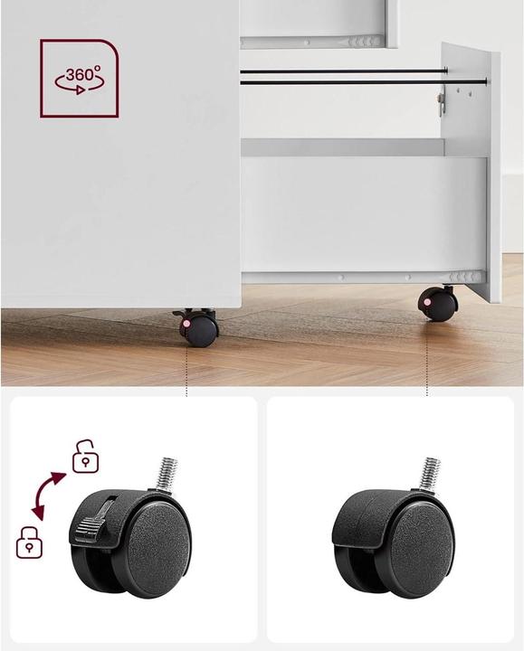 Produktbild Vasagle Aktenschrank mit zwei Schubladen, Detailfarbe: White