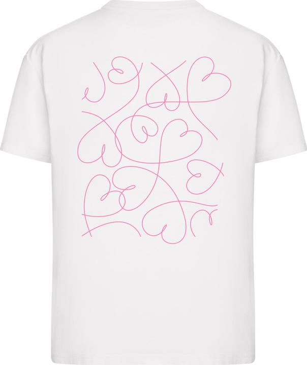 Produktbild Miss Tee Hearts Line Pattern Tee white L (L)