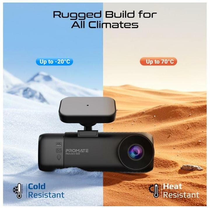 Produktbild ProMate Rovex-S3 4K Ultra HD Dashcam (GPS-Empfänger, 4K)