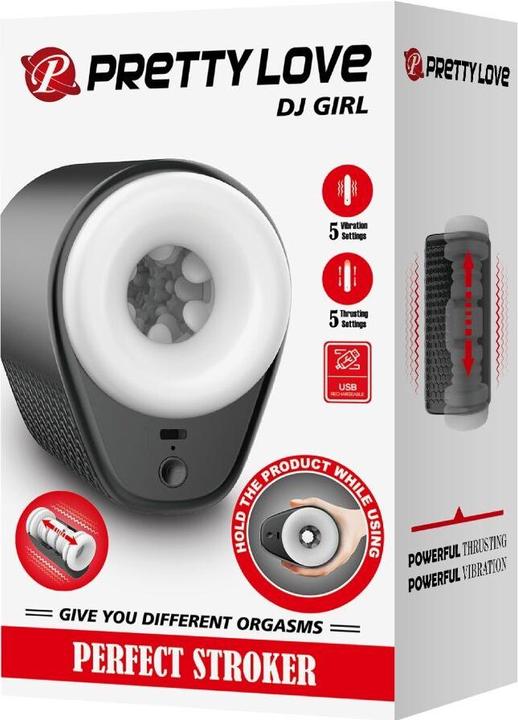 Produktbild Pretty Love - Dj Girl Mã„Nnlicher Masturbator Mit Vibration 5 Einstellungen Negro