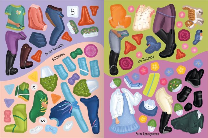 Produktbild Erstes Stickern Anziehpuppen – Reiterhof