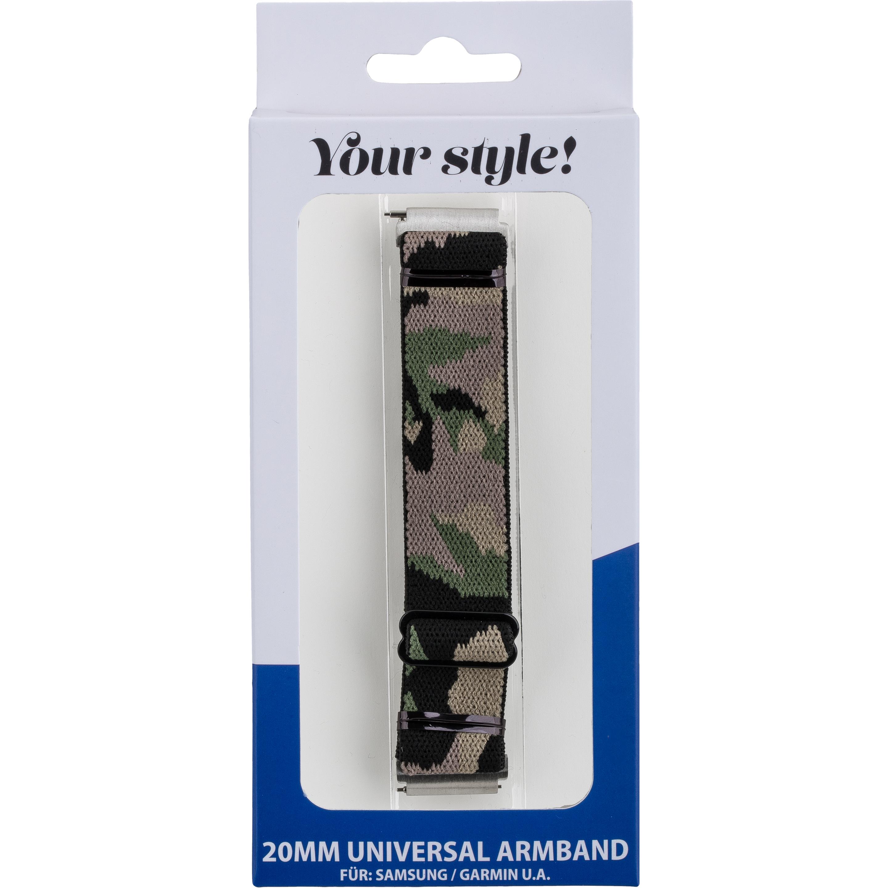 Peter Jäckel Armband 22mm Size S Camouflage, Uhrenarmband, Mehrfarbig