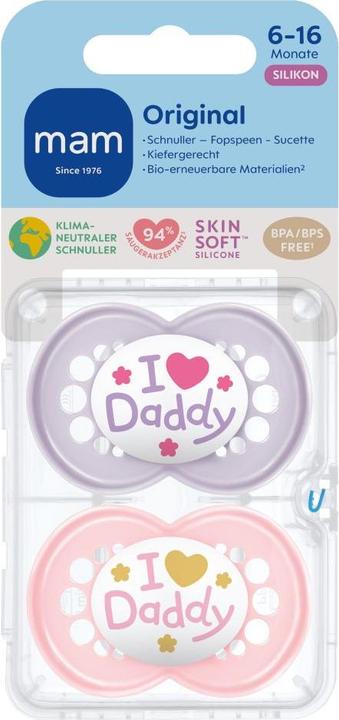 Produktbild MAM Ori.Silikon 6-16Daddy rose 2St (2 x, ab 6 Monaten)