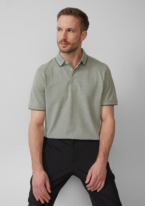 Actual product image S.Oliver Polo-Shirt Poloshirt aus meliertem Baumwollpiqué (S)