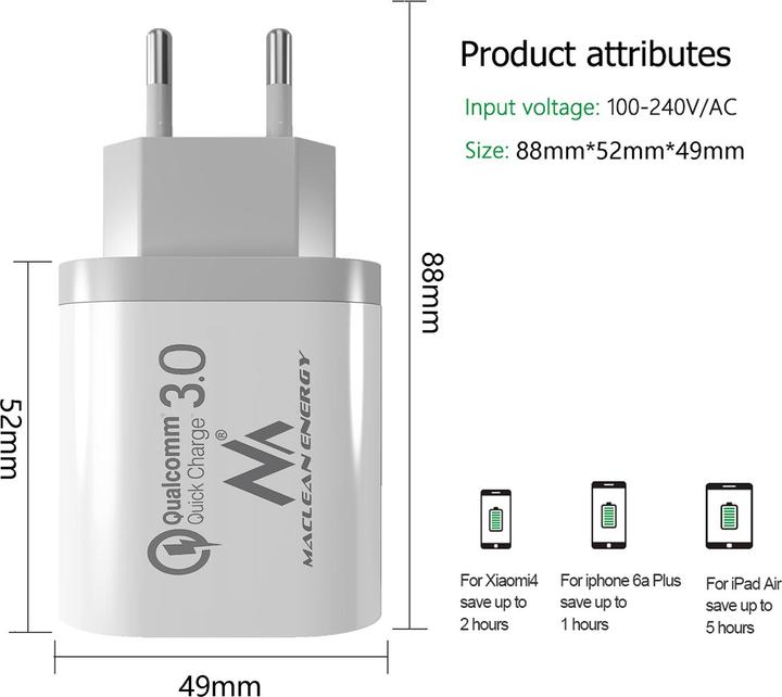 Image du produit Maclean MCE479 - (25 W, 3 ports)