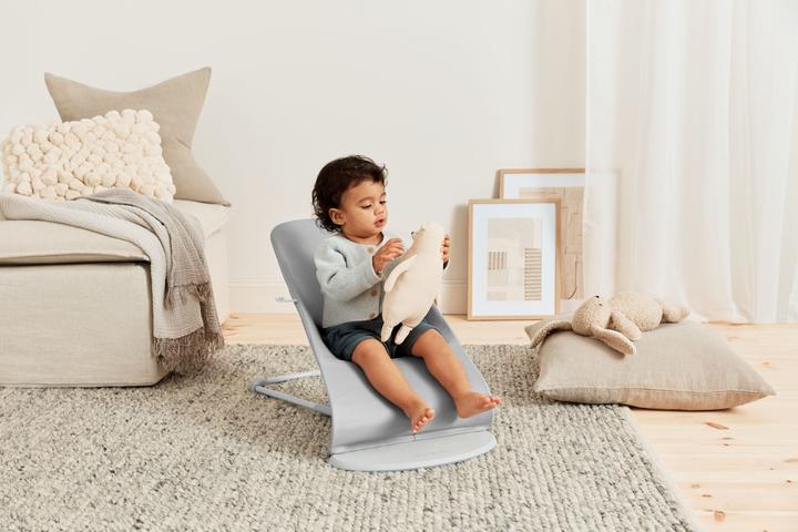 Actual product image BabyBjörn Bliss Woven Bouncer + Toy, Light Grey/Googly Eyes