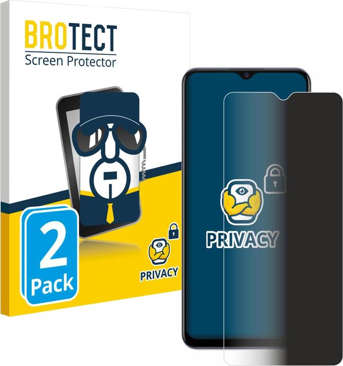 Produktbild BROTECT Sichtschutzfolie Anti-Spy Privacy Folie Blaulicht-Schutz (2 Stück, Vivo Y72 5G)