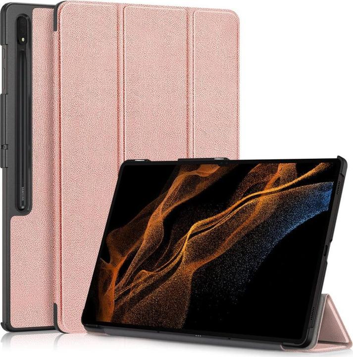 Cover-Discount Galaxy Tab S9 Ultra - Custodia Smart Tri-fold oro rosa (Galaxy Tab S9 Ultra)